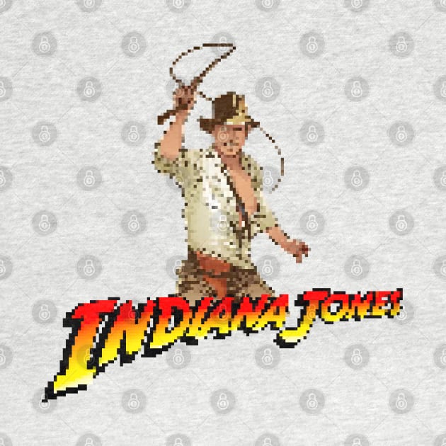 Indiana Jones Pixelated Art by Buff Geeks Art